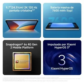 Xiaomi Redmi Pad 2 9,7" 4 GB RAM 64 GB Silver