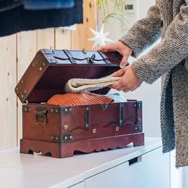 HMF Schatztruhe 40 x 19 x 22 cm 1-tlg. braun