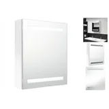 vidaXL LED-Bad-Spiegelschrank 50 cm weiß