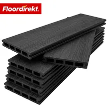 Floordirekt WPC-Terrassendielen Crown 220 cm schwarz