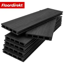 Floordirekt WPC-Terrassendielen Crown 220 cm schwarz