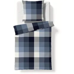 fleuresse Bettwäsche Porto 135 x 200 cm Satin Blau