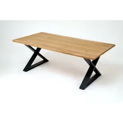 Concept Albano Couchtisch Metall/Eiche Massiv - Schwarz