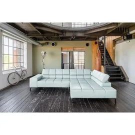 KAWOLA Sofa NELSON hellblau Recamiere rechts