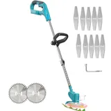 Akku Rasentrimmer, Ersatz für Makita DUR181Z,18V Akku Rasentrimmer mit Teleskop-Stiel,und neigbarer Motorkopf,Neue Upgrades Rasenkantenschneider für Rasenpflege,Garten (Ohne Akku) ﻿ ﻿ ﻿