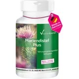 Mariendistel Plus - 120 Kapseln ! 4-MONATS-VORRAT ! Mariendistel Komplex mit Mariendistel, Artischocke & Löwenzahn - mit 80% Silymarin - bioverfügbare Supplements aus Deutschland | Vitamintrend