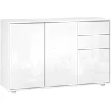 [en.casa] Paarl 74 x 117 x 36 cm Weiß hochglanz