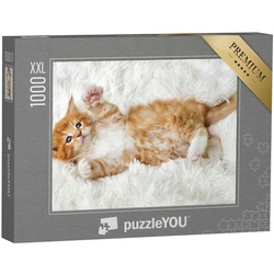 puzzleYOU Puzzle Puzzle 1000 Teile XXL „Kleines süßes Katzenbaby“, 1000 Puzzleteile, puzzleYOU-Kollektionen Katzen-Puzzles
