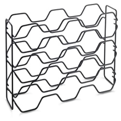 Metaltex Weinregal Hexagon-15, Lava, für 15 Flaschen, Modernes Flaschenregal zur Aufbewahrung von Weinflaschen, Maße (L x B x H): 43 x 12 x 34 cm