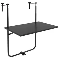 Outsunny Balkontisch 62 x 60 x 85,5 cm Schwarz