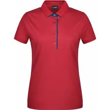James & Nicholson Polo Single Stripe Rot/Blau XL