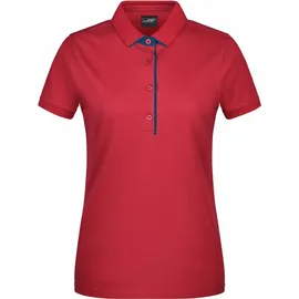 James & Nicholson Polo Single Stripe Rot/Blau XL
