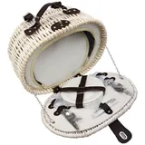 UNUS GARDEN Fahrradkorb Picknickorb für 2 Personen weiß weiß