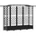 vidaXL Hochbeet mit Rankgitter und Dach 203,5 x 40 x 125 cm Schwarz