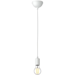 ledscom.de Pendelleuchte DORI, weiß matt, inkl. E27 Lampe (warmweiß, 6,96W, 963lm) Dimmen ohne Dimmer mit Lichtschalter