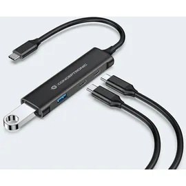 Conceptronic HUBBIES12B 4-Port USB 3.2 Gen 1 Hub, USB-C-Anschluss