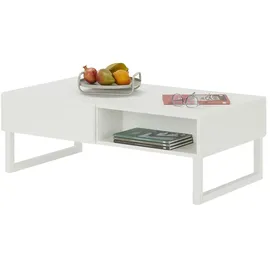 Forte Couchtisch weiß , Maße cm x 38,4 cm x 63 cm,