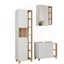 Vicco Karen 3-tlg. Sonoma/Weiß