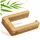 ECENCE Toilettenpapierhalter Holz Bambus - selbstklebend ohne Bohren,