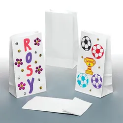 Weiße Geschenktüte (pro Set 10) Partyzubehör