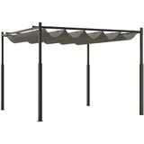 ComfortXL Pergola, Grau, Metall, 298x230x298 cm, Sonnen- & Sichtschutz, Pavillons & Pergolas, Pergolas