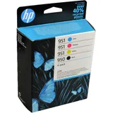 4 HP Tinten 6ZC65AE 950 951 Multipack KCMY