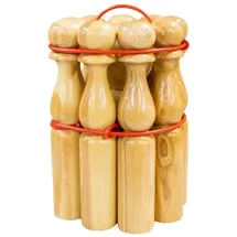 Gico Kegelspiel Kegel Set Bowling aus Holz Höhe 30 cm – 3019