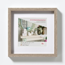 walther + design Stockholm 3D Holz Bilderrahmen 30x30 cm GRAU