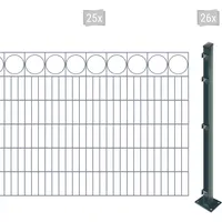 Arvotec Doppelstabmattenzaun »EASY 120 zum Aufschrauben "Ring" mit Zierleiste«, Zaunhöhe 120 cm, Zaunlänge 2 - 60 m 52001807-0 anthrazit H/L: 120 cm x 50 m