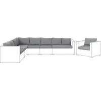 Beliani Outdoor Kissenbezug Set xxl Grau