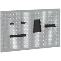 VidaXL Pegboards 2er Set mit 8 Zubehörteilen in Grau