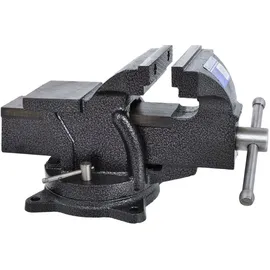 tooltek GEKO | Schraubstock, mit Amboss, 125mm Spannweite, Tischschraubstock drehbar 360