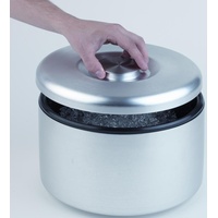 APS 36037 Eisbox, Ø 27 cm, Höhe 20 cm, Aluminium, Innenbehälter für 300 Eiswürfel, Volumen 6 Liter