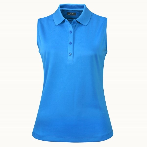 Callaway Poloshirt Essential Solid Knit ärmellos blau - XS