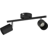 ledscom.de Deckenleuchte WAIKA, 2-flammig, schwarz matt, 2x GU10 max. 60W