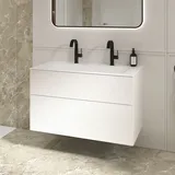 Villeroy & Boch Somera Schrank mit Doppelwaschtisch, 2 Auszüge, 5A72A1RW+B80600VF,