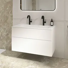 Villeroy & Boch Somera Schrank mit Doppelwaschtisch, 2 Auszüge, 5A72A1RW+B80600VF,
