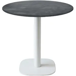 Restootab Tisch Round weiß Ø70cm - Modell metallisierter Schiefer