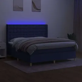 vidaXL Boxspringbett 180 x 200 cm Blau