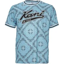 Karl Kani KM232-008-1 KK Varsity Paisley Mesh Tee Blau S