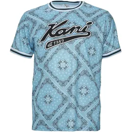 Karl Kani KM232-008-1 KK Varsity Paisley Mesh Tee Blau S