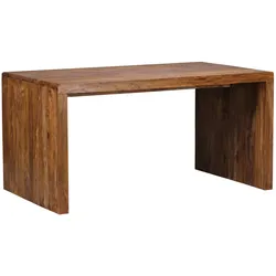 FineBuy Design Natur Sheesham Massivholz Büro Schreibtisch 160 x 80 x 76 cm