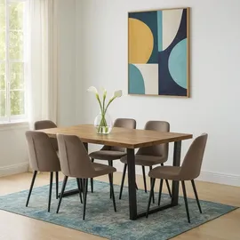 Mendler HWC-O61 160 x 75 x 90 cm Walnuss-Optik