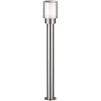 WOFI Wegeleuchte Edelstahl 12x80 cm 1x E27 silber