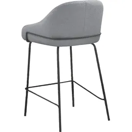 LEONIQUE 4-Fußstuhl LEONIQUE "Puant", grau, B:50cm H:87cm T:52cm, Stoff, Stühle, mit Stoff aus Polyester/recyceltem Polyester, Sitzhöhe 65 cm