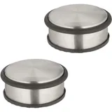 Relaxdays Türstopper Silber/Schwarz 4 cm x 10 cm