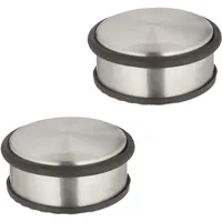 Relaxdays Türstopper Silber/Schwarz 4 cm x 10 cm