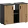 WELLTIME Waschbeckenunterschrank WELLTIME "MANI, Paneeloptik, 2 offene Fächer, Siphonausschnitt", basalt nachbildung, artisan oak nachbildung, B:80cm H:59cm T:30cm, FSC-zertifizierter Holzwerkstoff, Schränke, Waschbeckenunterschrank, WBU, Waschbeckenunterschrank,