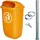 BRB-Lagertechnik BRB Abfallbehälter 50 l Orange