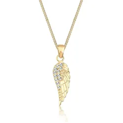 Elli Halskette Flügel Kristalle Elegant 925 Silber goldfarben Damen 